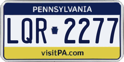 PA license plate LQR2277