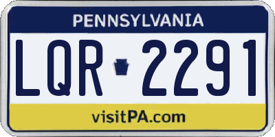 PA license plate LQR2291