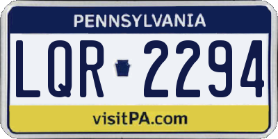 PA license plate LQR2294