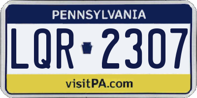 PA license plate LQR2307