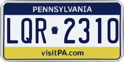 PA license plate LQR2310
