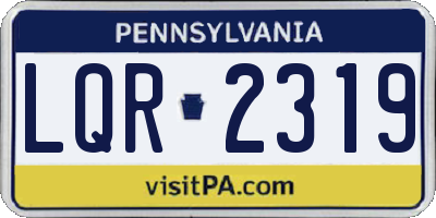PA license plate LQR2319
