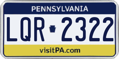 PA license plate LQR2322
