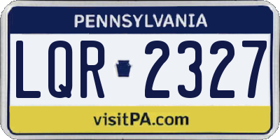 PA license plate LQR2327
