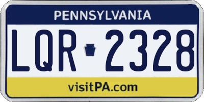 PA license plate LQR2328