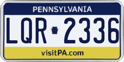 PA license plate LQR2336
