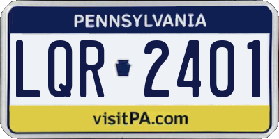 PA license plate LQR2401