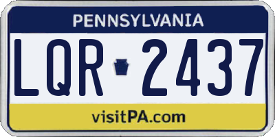 PA license plate LQR2437