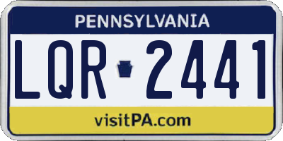 PA license plate LQR2441