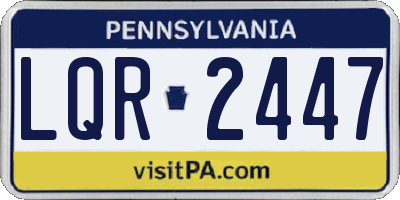 PA license plate LQR2447