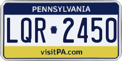 PA license plate LQR2450