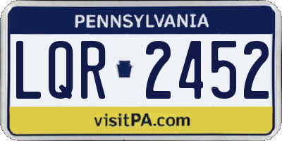 PA license plate LQR2452