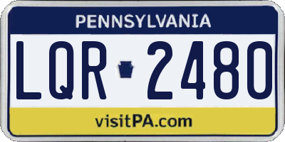 PA license plate LQR2480