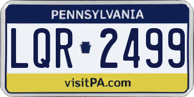 PA license plate LQR2499