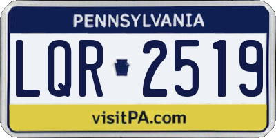 PA license plate LQR2519