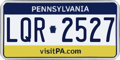 PA license plate LQR2527
