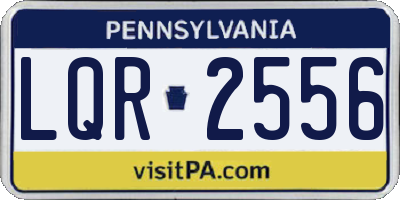 PA license plate LQR2556