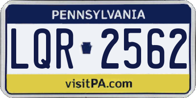 PA license plate LQR2562