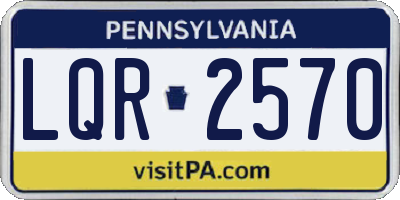 PA license plate LQR2570
