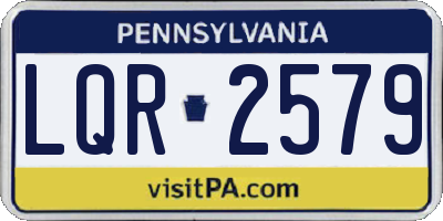PA license plate LQR2579