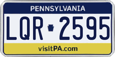 PA license plate LQR2595