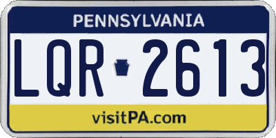 PA license plate LQR2613