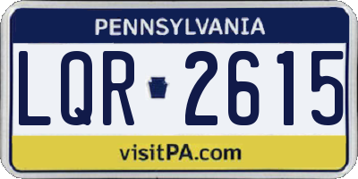 PA license plate LQR2615