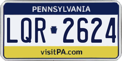 PA license plate LQR2624