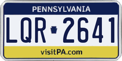 PA license plate LQR2641