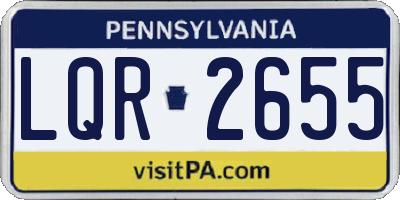PA license plate LQR2655