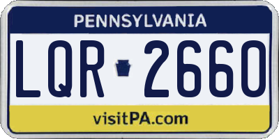 PA license plate LQR2660