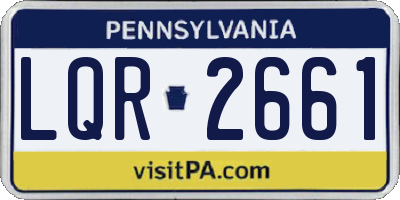 PA license plate LQR2661