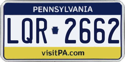 PA license plate LQR2662