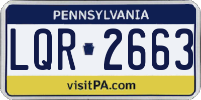 PA license plate LQR2663