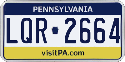 PA license plate LQR2664