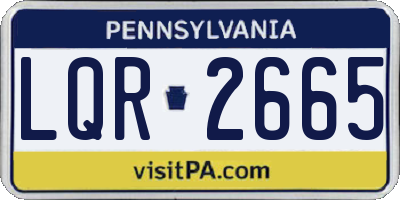 PA license plate LQR2665