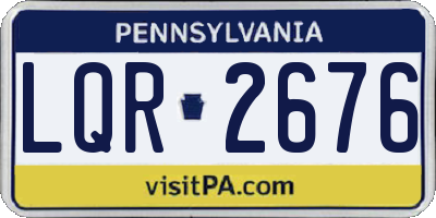 PA license plate LQR2676