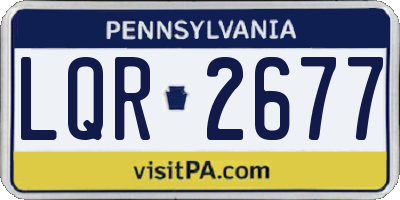 PA license plate LQR2677