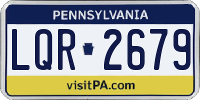 PA license plate LQR2679