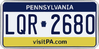 PA license plate LQR2680
