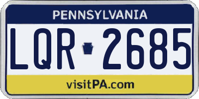 PA license plate LQR2685