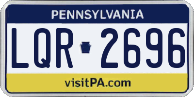 PA license plate LQR2696