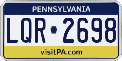 PA license plate LQR2698