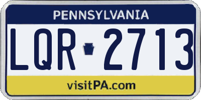PA license plate LQR2713