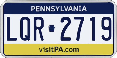 PA license plate LQR2719