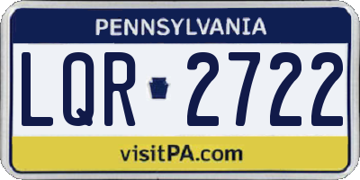 PA license plate LQR2722
