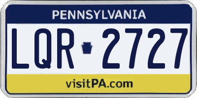 PA license plate LQR2727