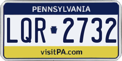 PA license plate LQR2732