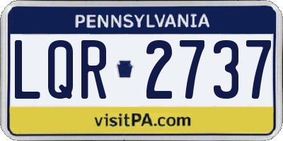 PA license plate LQR2737