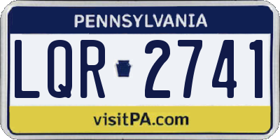 PA license plate LQR2741